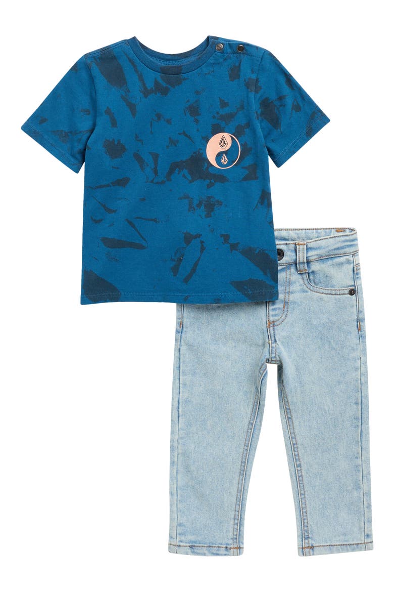 Graphic T-Shirt & Jeans Set, Main, color, BLUE
