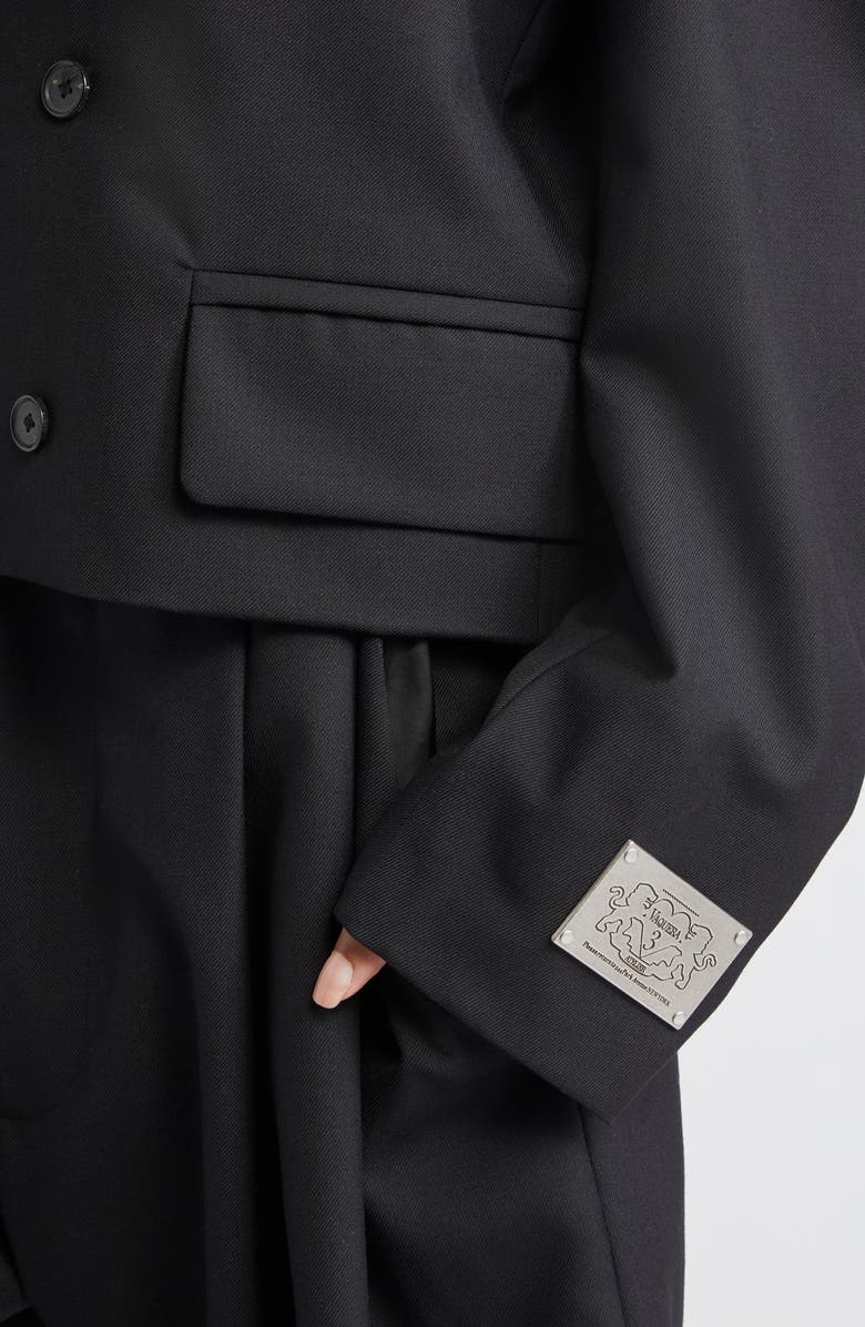 Vaquera Slouchy Crop Double Breasted Wool Blazer, Alternate, color, 