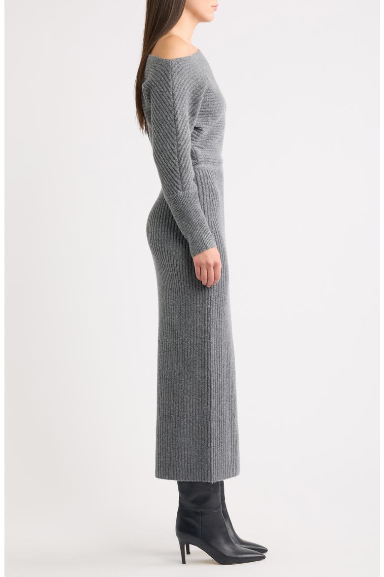 Alta Long Sleeve Rib Maxi Sweater Dress, Alternate, color, CHARCOAL