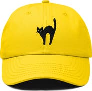 Dalix Black Cat Embroidered Casual Hat