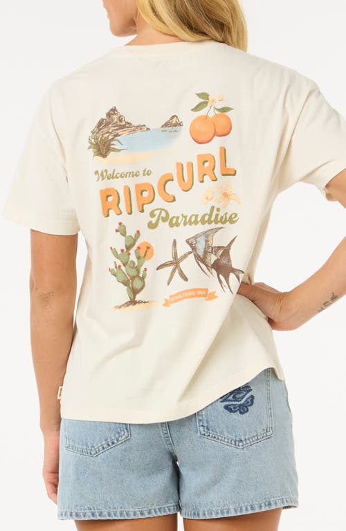 Rip Curl Cala Vadella Relaxed Cotton Graphic T-shirt In Bone