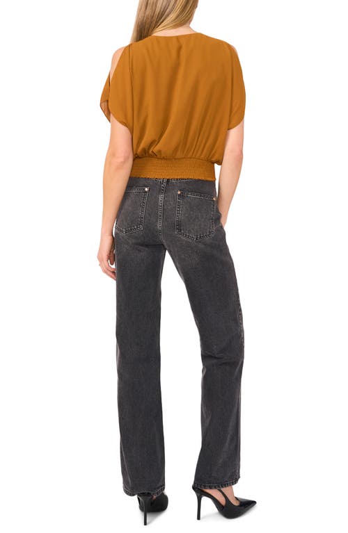1.state Women's Cold-shoulder Draped Top In Cathay Spice