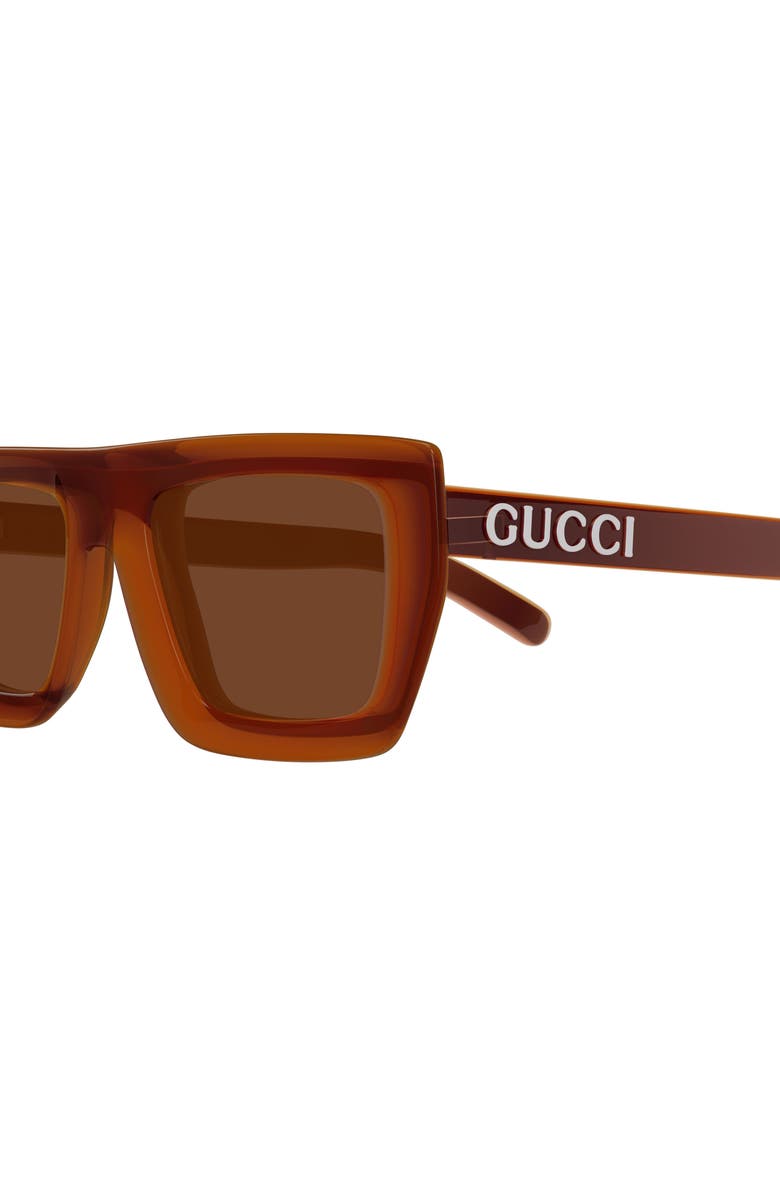 Gucci 51mm Rectangular Sunglasses, Alternate, color, 