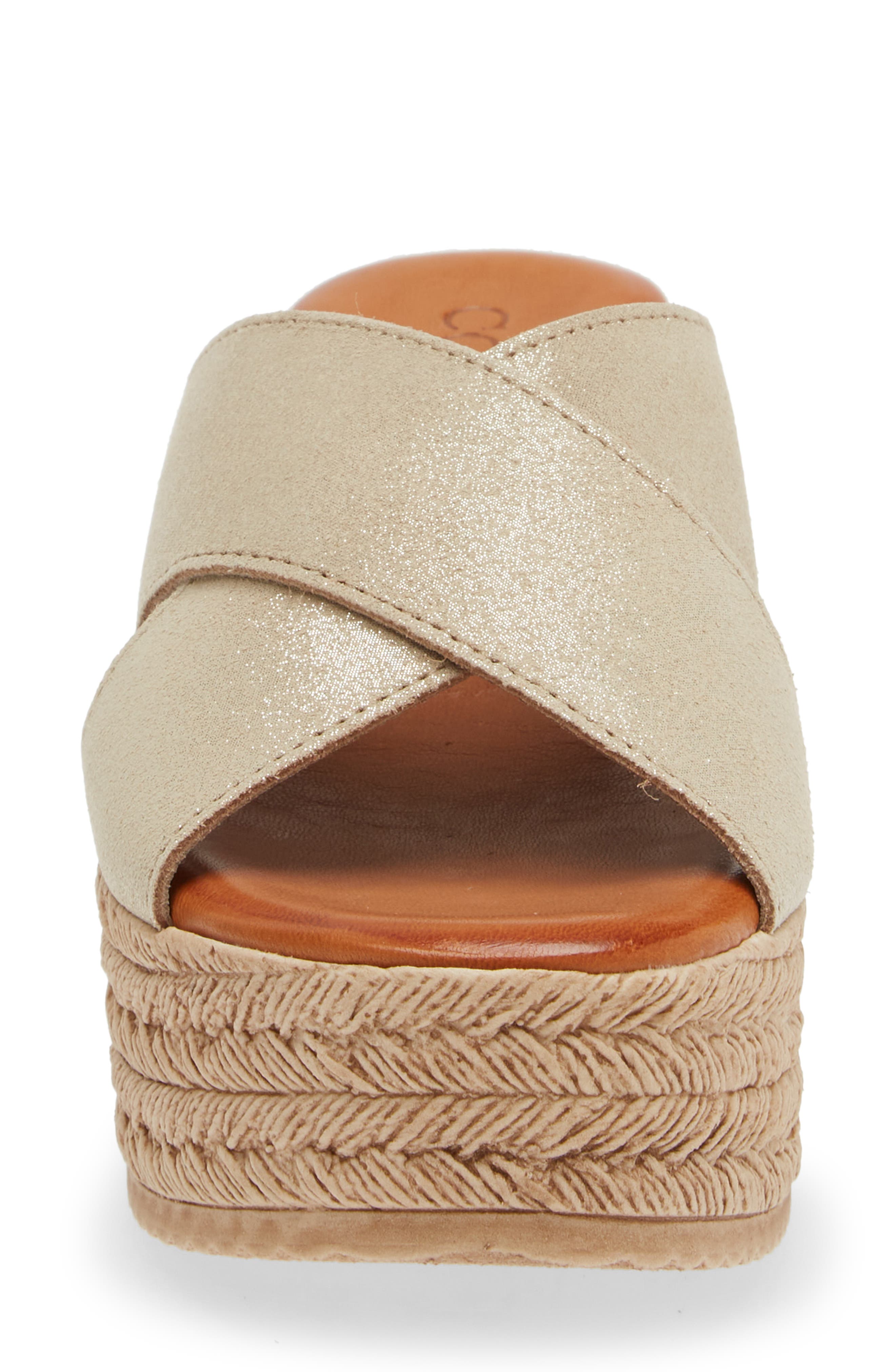 Bella Espadrille Wedge Sandal, Alternate, color, SOFT GOLD SUEDE
