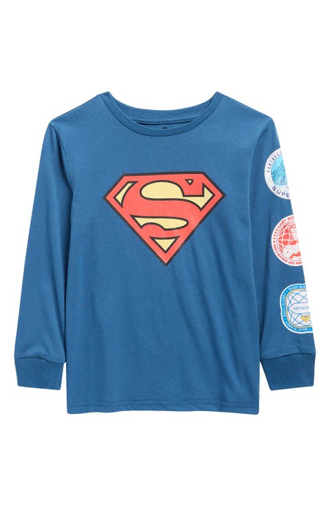 Kids' Superman Long Sleeve Graphic T-Shirt (Little Kid & Big Kid)