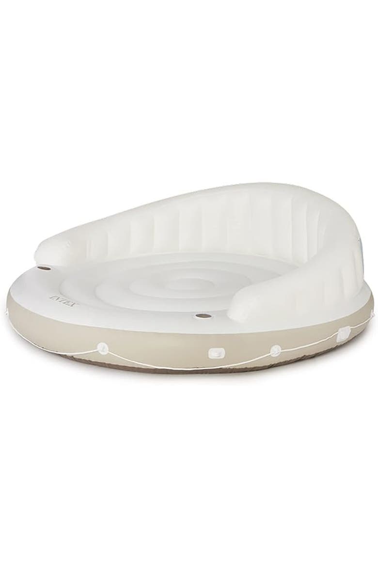 Inflatable Canopy Island Float Lounge, Alternate, color, White