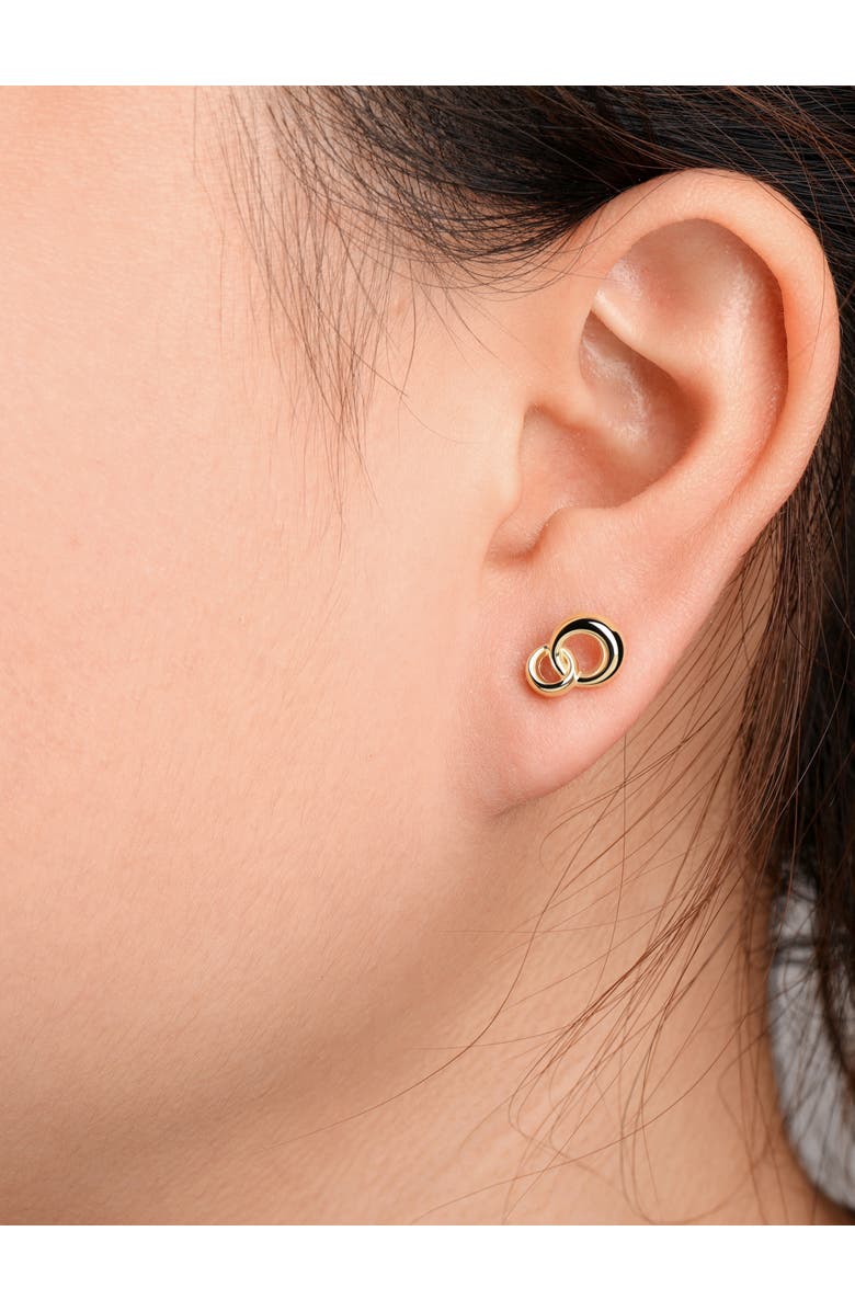 DEVATA Love Knot Stud Earrings in 14K Gold, Alternate, color,