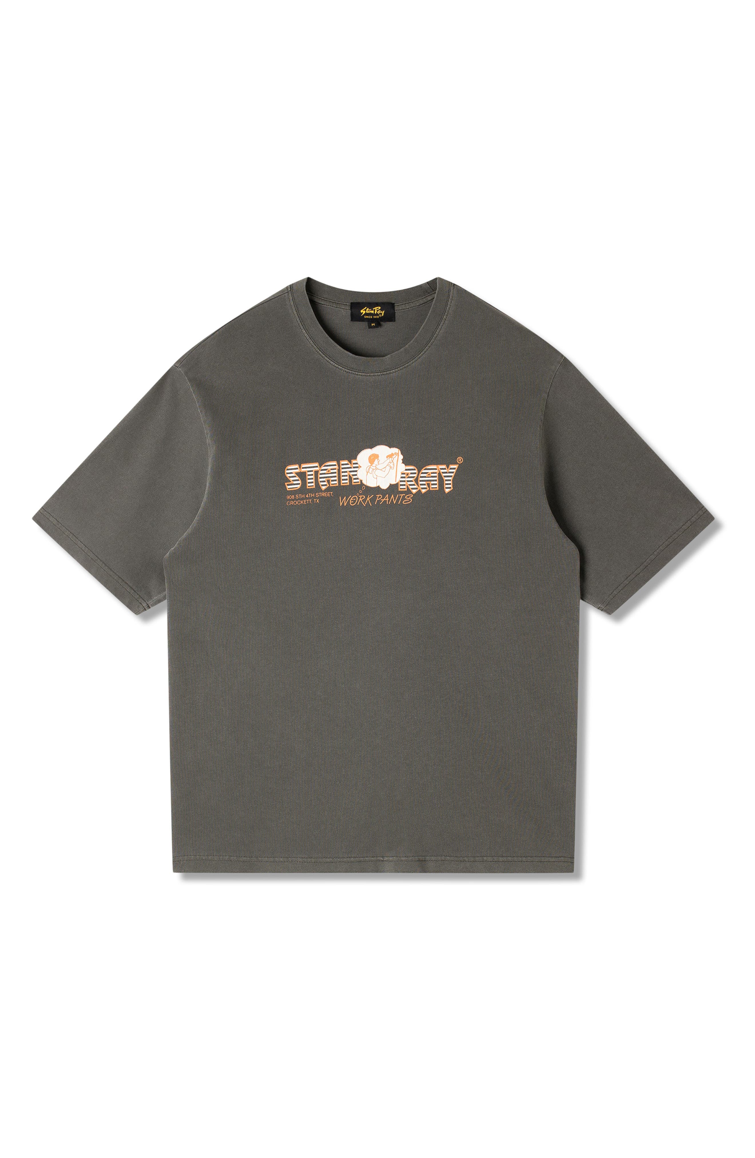 STAN RAY Crocket Graphic T-Shirt in Washed Black 