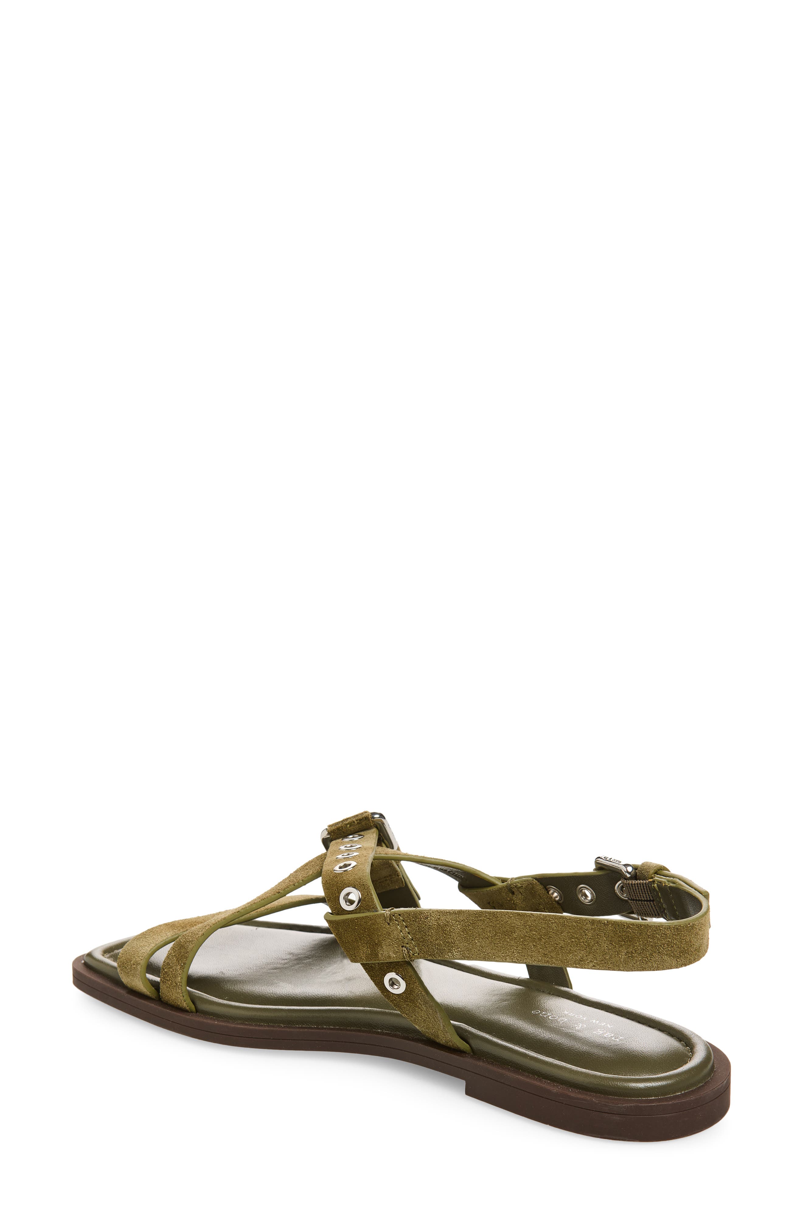 rag & bone Harlow Strappy Sandal, Alternate, color, Olive Suede
