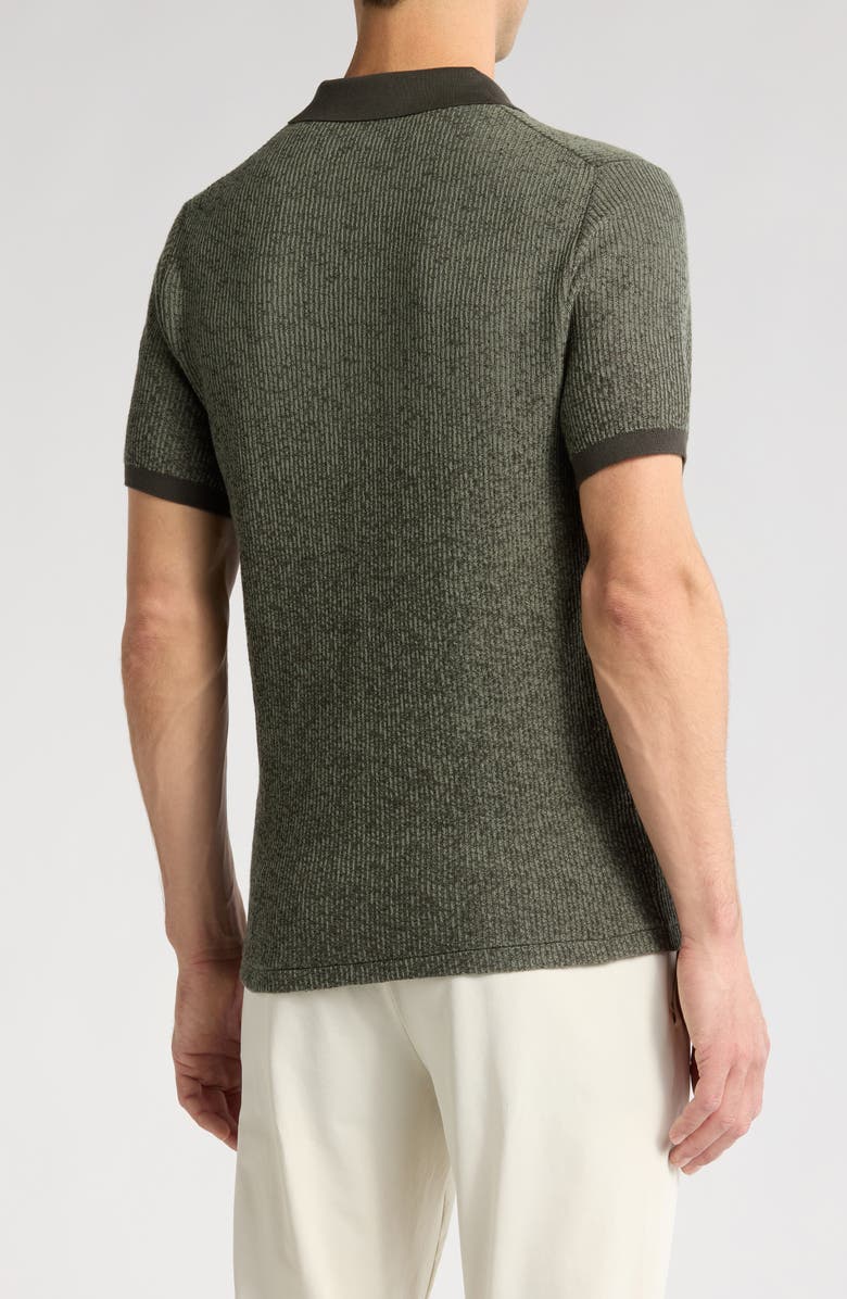 Robert Barakett Mission Hill Ombré Johnny Collar Polo, Alternate, color, Hedge Green
