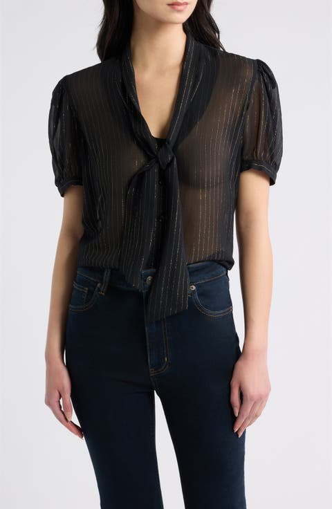 The Sonnet Metallic Stripe Top