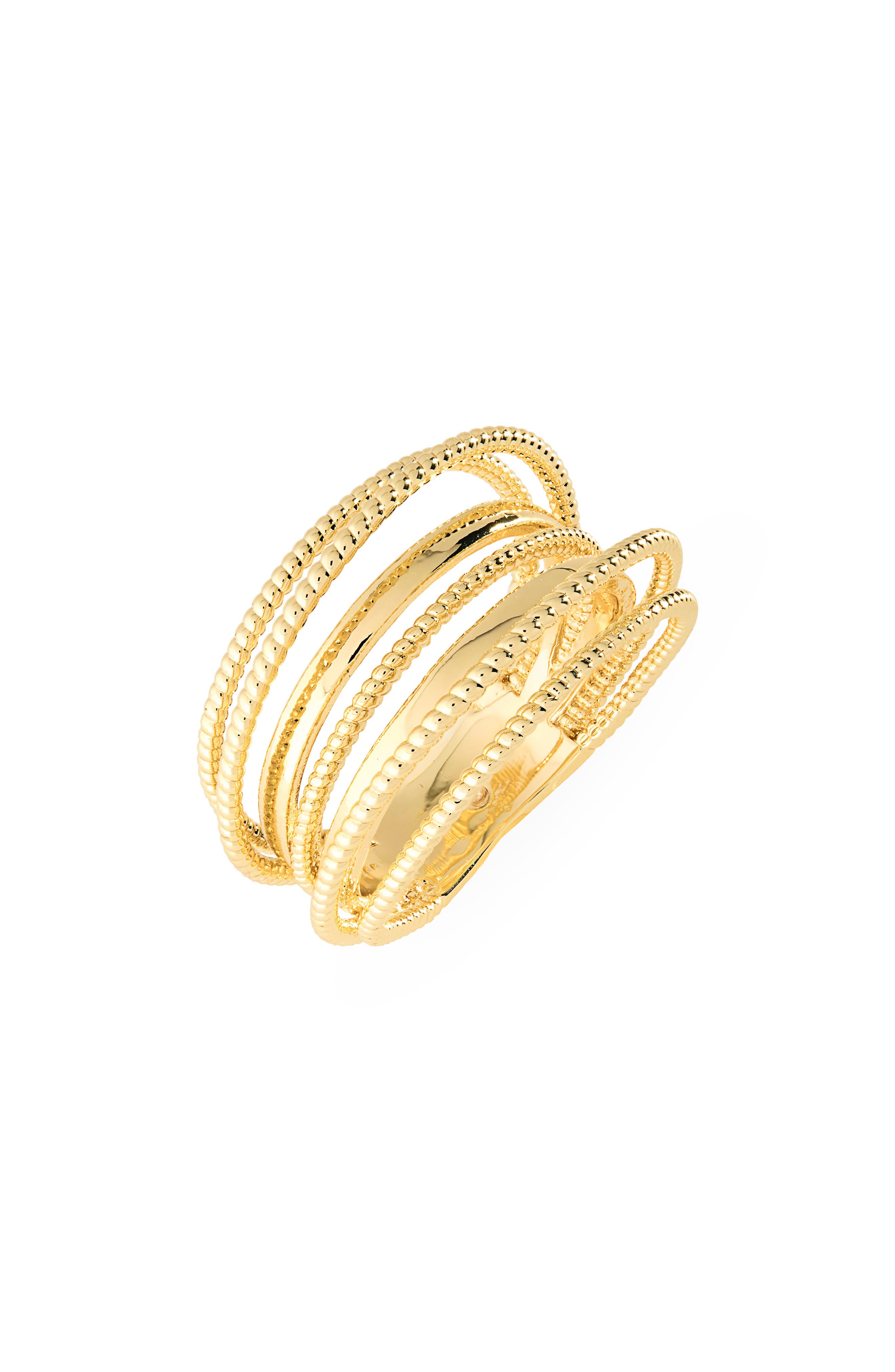 Demi-Fine Multi Band Cuff Ring