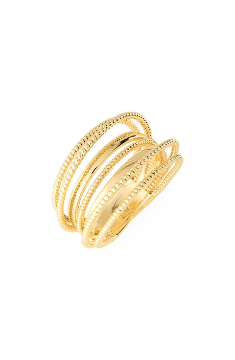 Demi-Fine Multi Band Cuff Ring