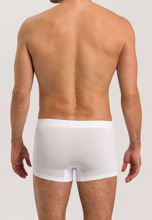 Hanro 2-pack Cotton Boxer Briefs With Covered Waistband In White
