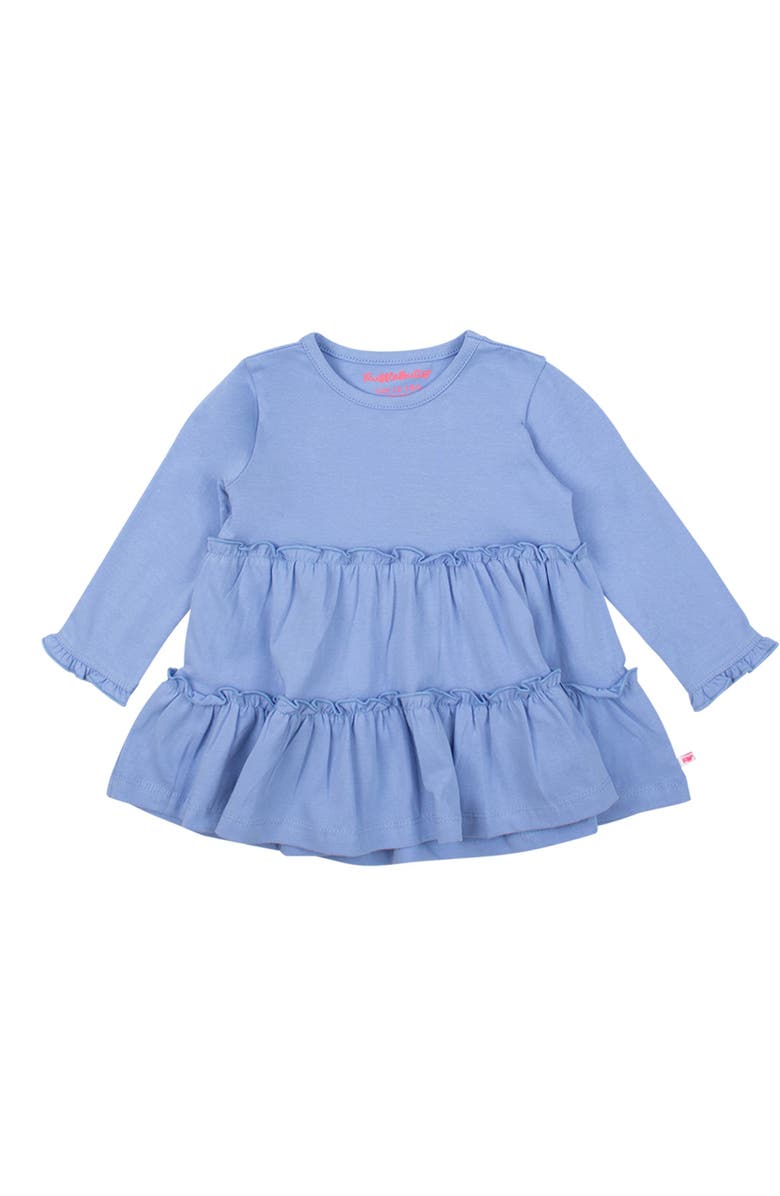 RuffleButts Knit Ruffle Tiered Tunic, Main, color, Periwinkle Blue