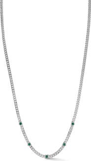 SPHERA MILANO Cubic Zirconia Heart Station Chain Necklace