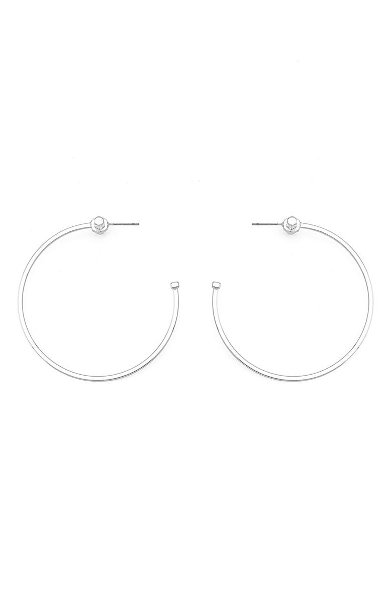 AllSaints Bolt Hoop Earrings, Alternate, color,
