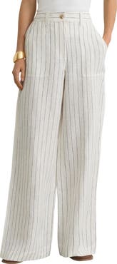 Reiss Ashby Wide Leg Linen Pants