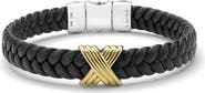 LAGOS Men's Anthem Leather X Bracelet