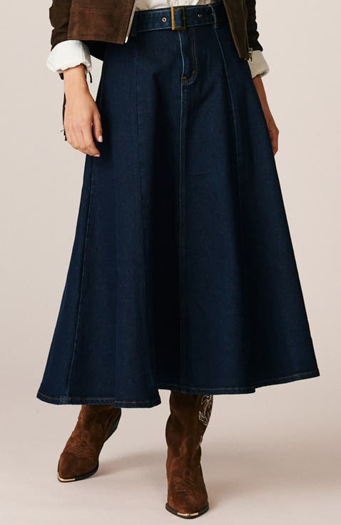 Flutter Denim Skirt