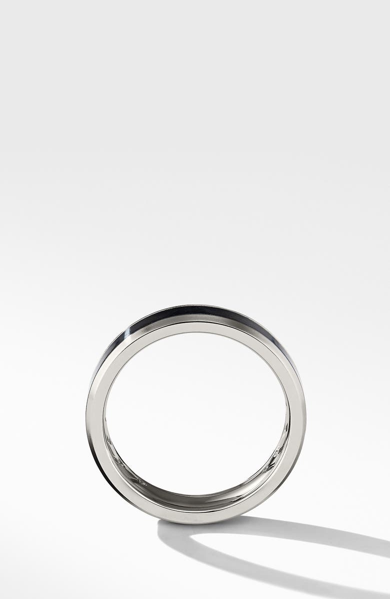 David Yurman Beveled Titanium Band Ring, Alternate, color, Grey Titanium/ Black Titanium