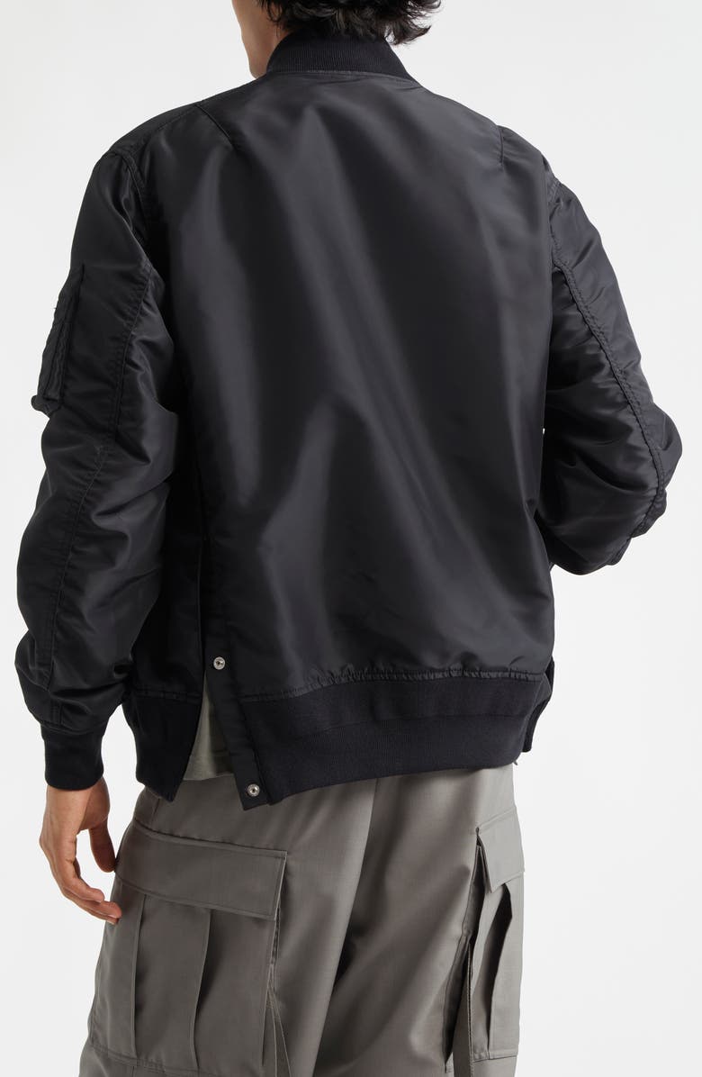 Sacai Nylon Twill Bomber Jacket, Alternate, color, 