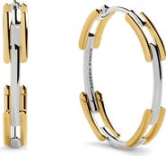 Monica Vinader Signature Two-Tone Hoop Earrings