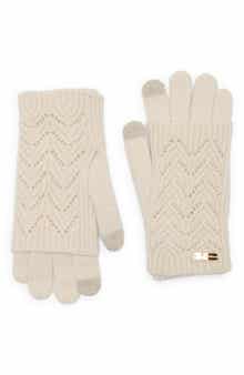 Pointelle Knit Cuff Tech Gloves