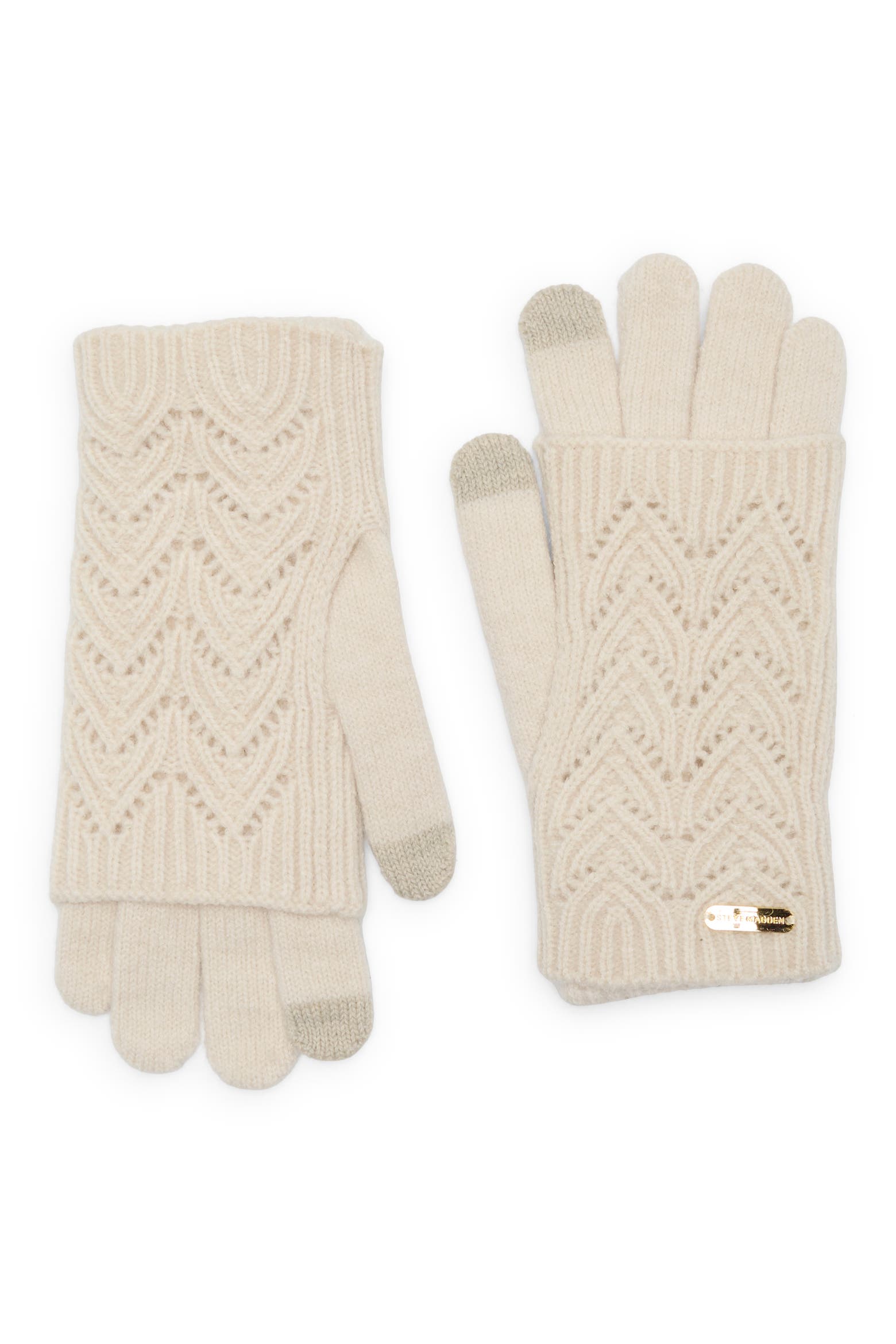 Cuffv Tech Steve Madden Pointelle Knit Cuff Tech Gloves (Women) | Nordstromrack