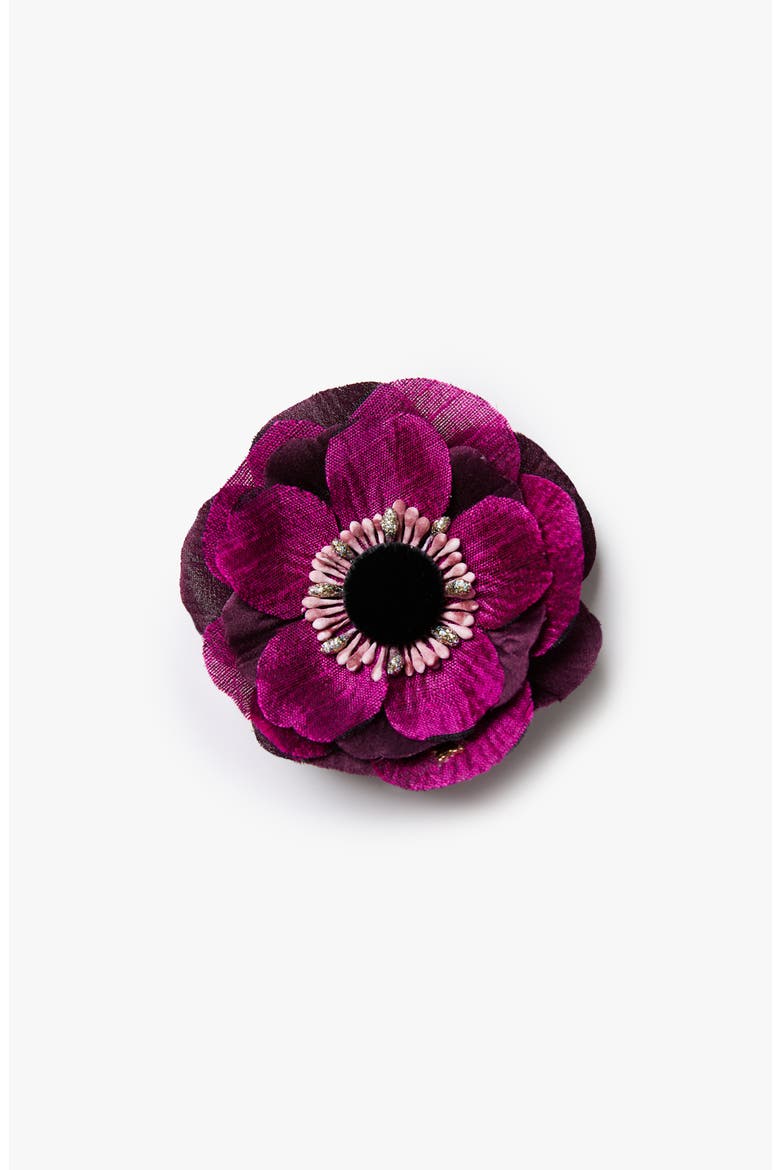 The Magenta Anemone Floral Brooch, Main, color, Magenta