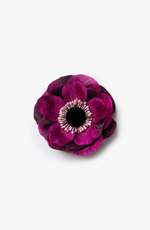 The Magenta Anemone Floral Brooch