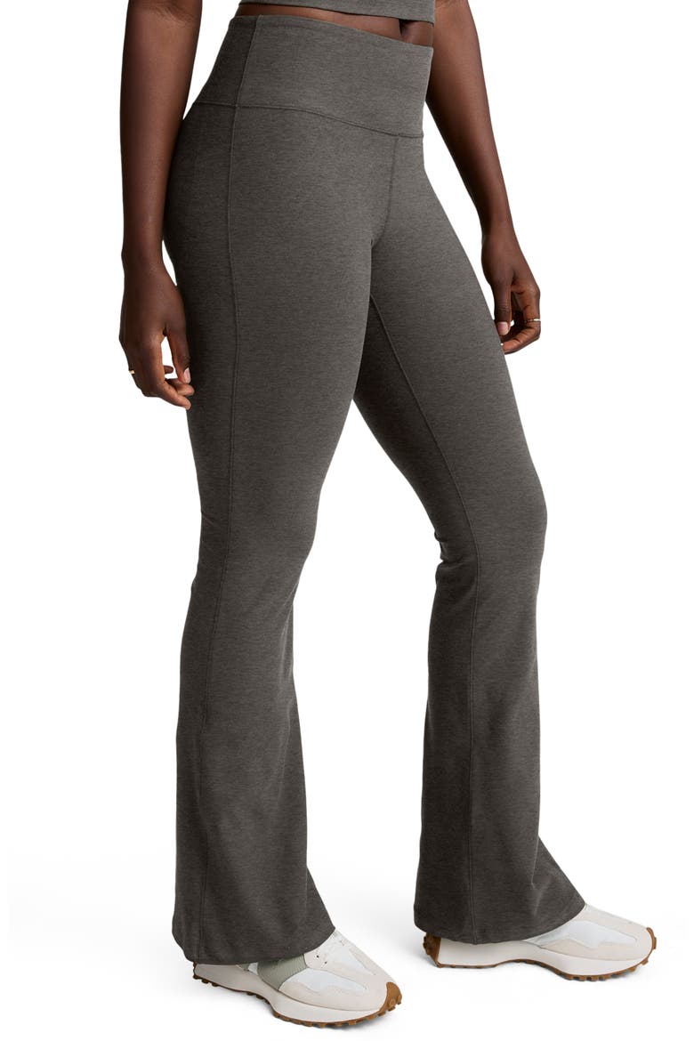 Space Dye High Waist Bootcut Leggings, Alternate, color, TRUE GRAY HEATHER