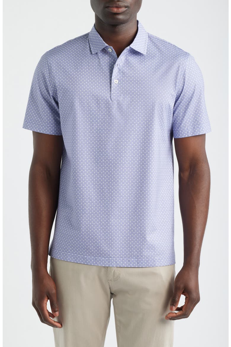 Victor OoohCotton® Palm Tree Print Polo, Main, color, LILAC