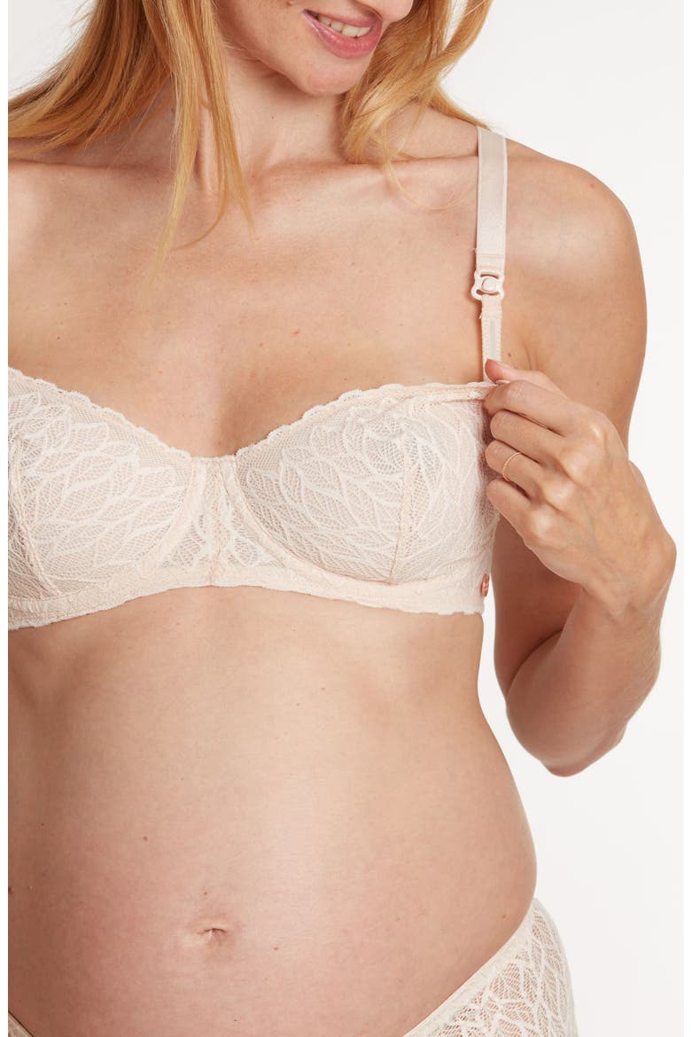 Bliss Lace Maternity/Nursing Bra, Alternate, color, BLUSH