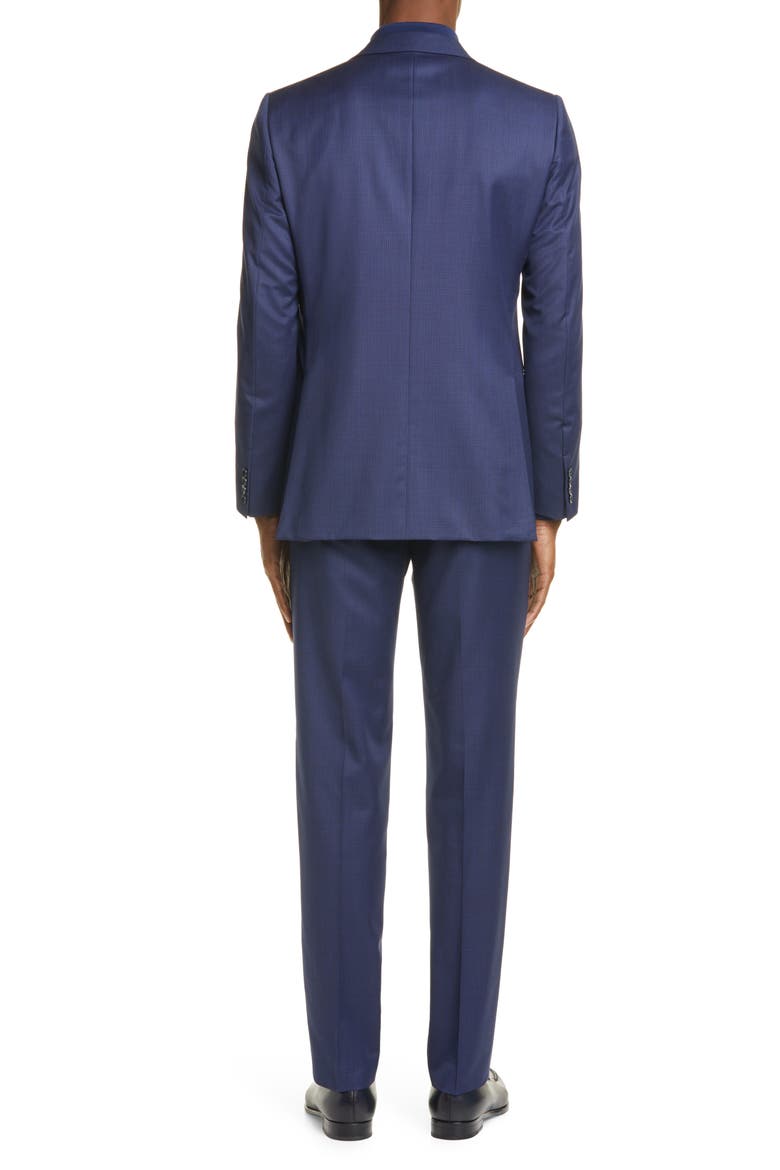 Ermenegildo Zegna Milano Classic Fit Check Wool Suit, Alternate, color, BLUE