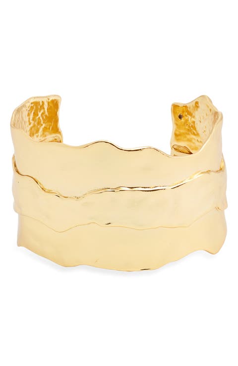 Parchment Textured Cuff Bracelet