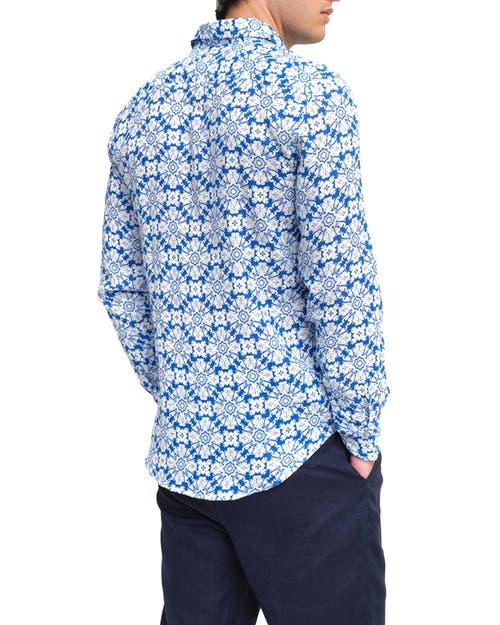 Peninsula Swimwear Floral-print Linen Shirt In Multi