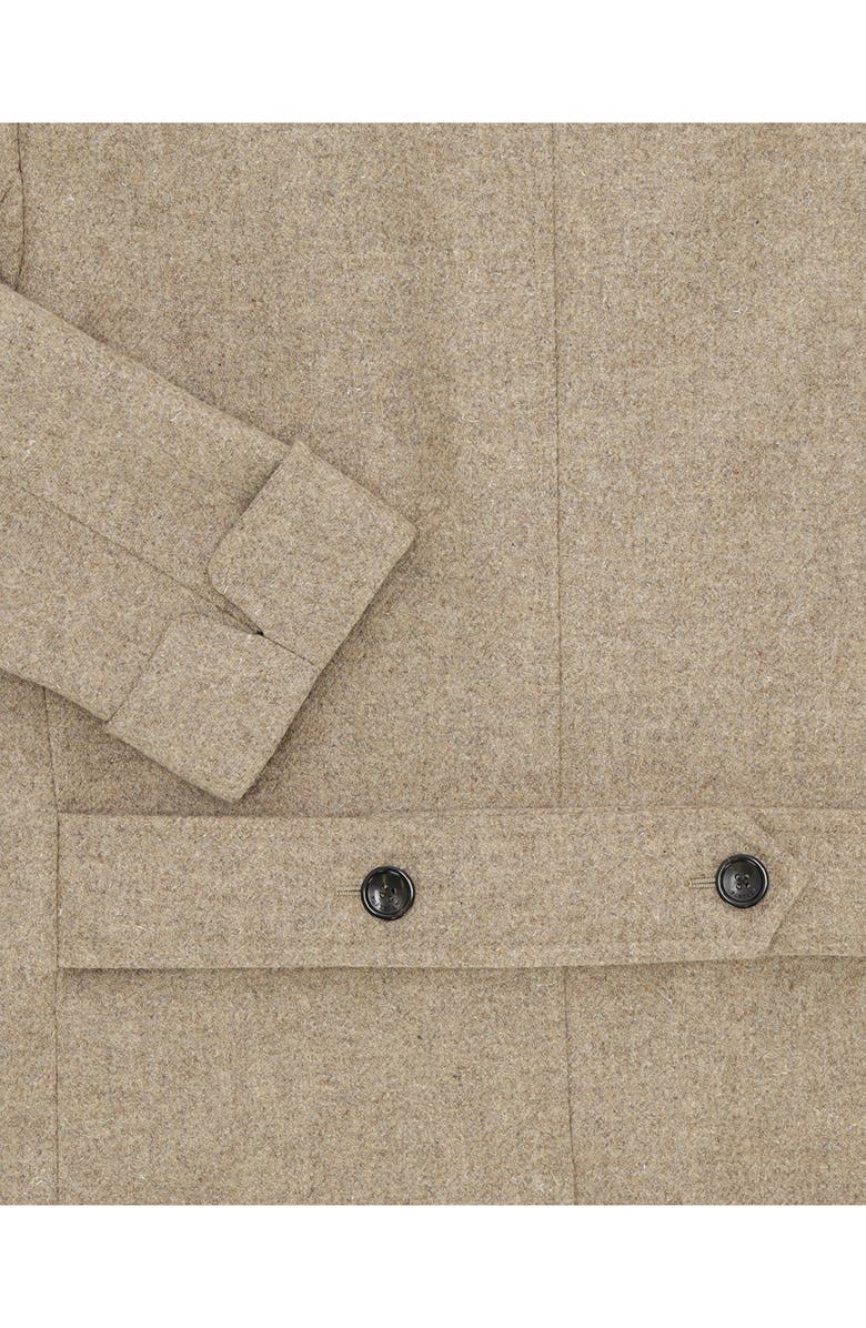 Fortela Bogart Breasted Herringbone Coat, Alternate, color, Beige