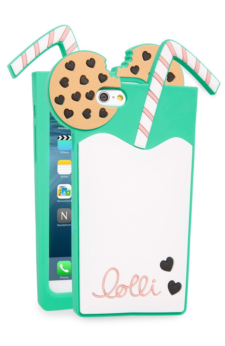 LOLLI SWIM Milk N' Cookies iPhone 6/6s Case, Main, color, 