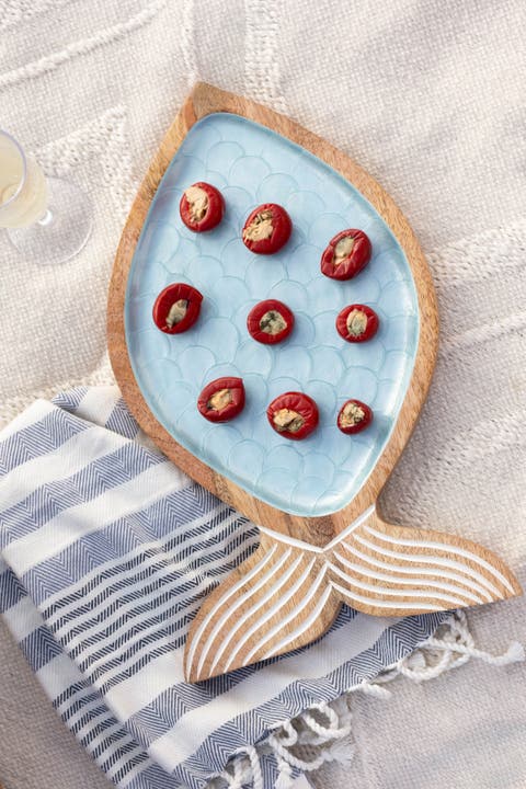 Large Wood Fish Shaped Platter