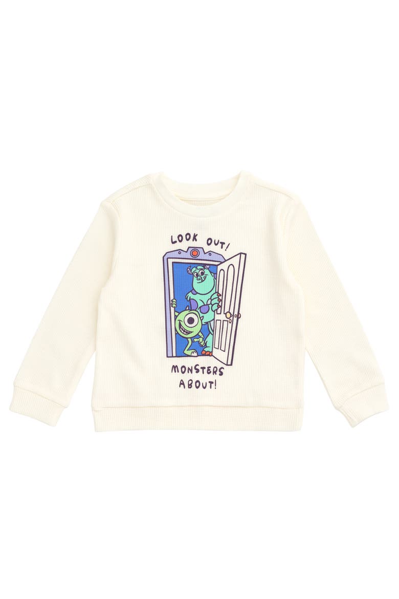 Pixar Loungewear 2-Piece Sweatshirt and Pants Set, Alternate, color, Mike Sulley Aqua