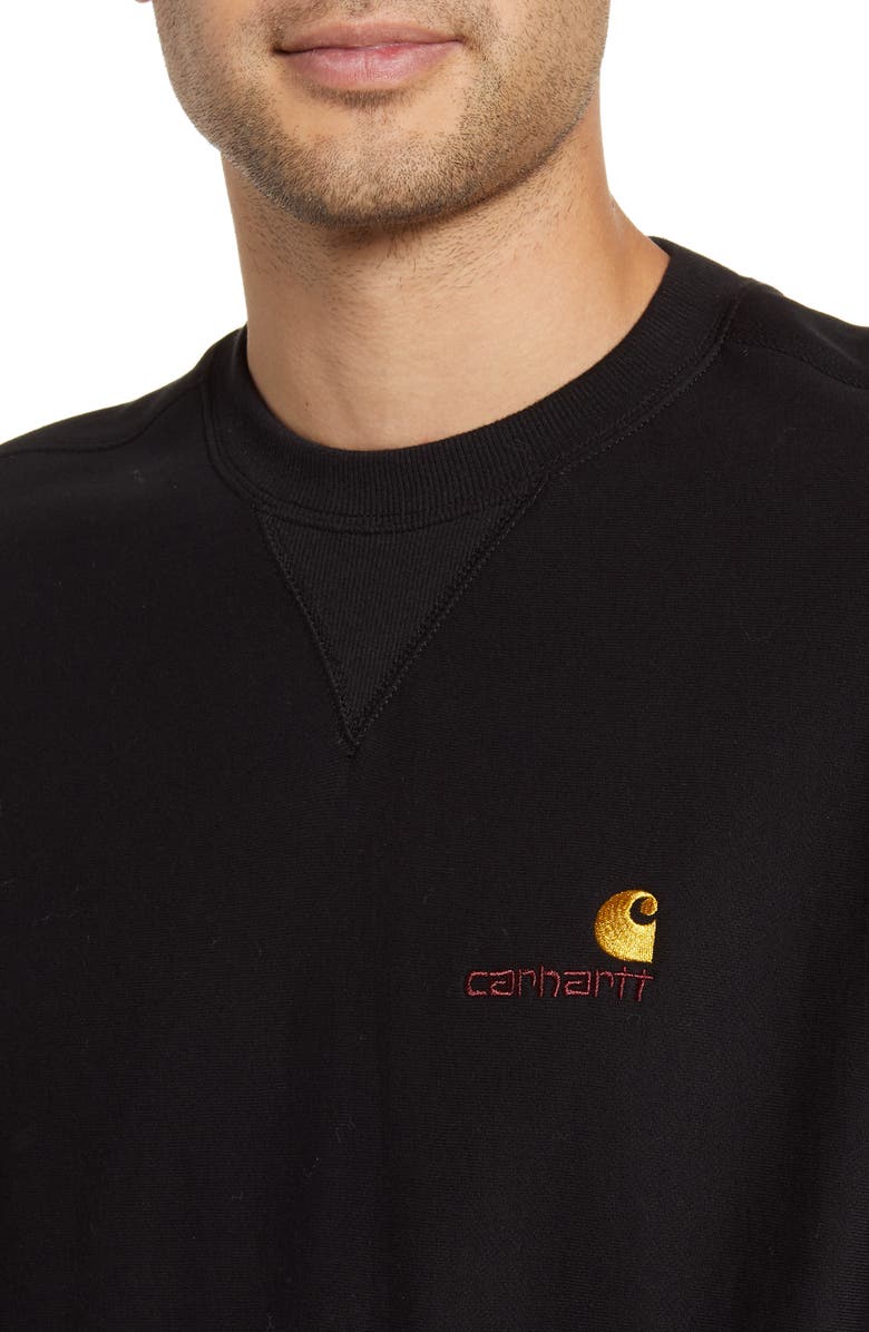 Carhartt Work In Progress American Script Crewneck Sweatshirt, Alternate, color, 