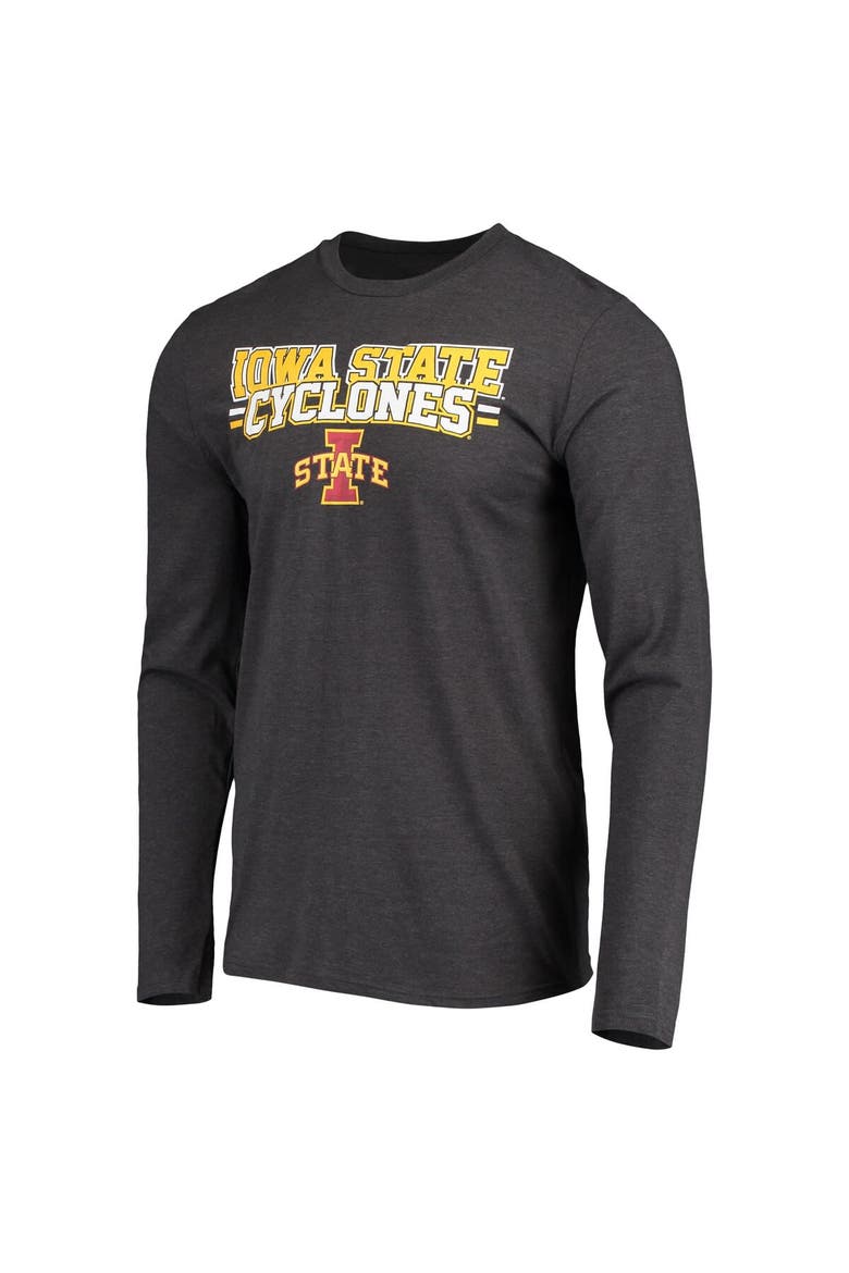 Men's Concepts Sport Cardinal/Heathered Charcoal Iowa State Cyclones Meter Long Sleeve T-Shirt & Pants Sleep Set, Alternate, color, Cardinal