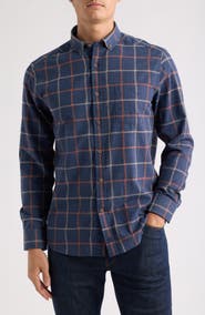 Johnston & Murphy Neal Heather Windowpane Shirt