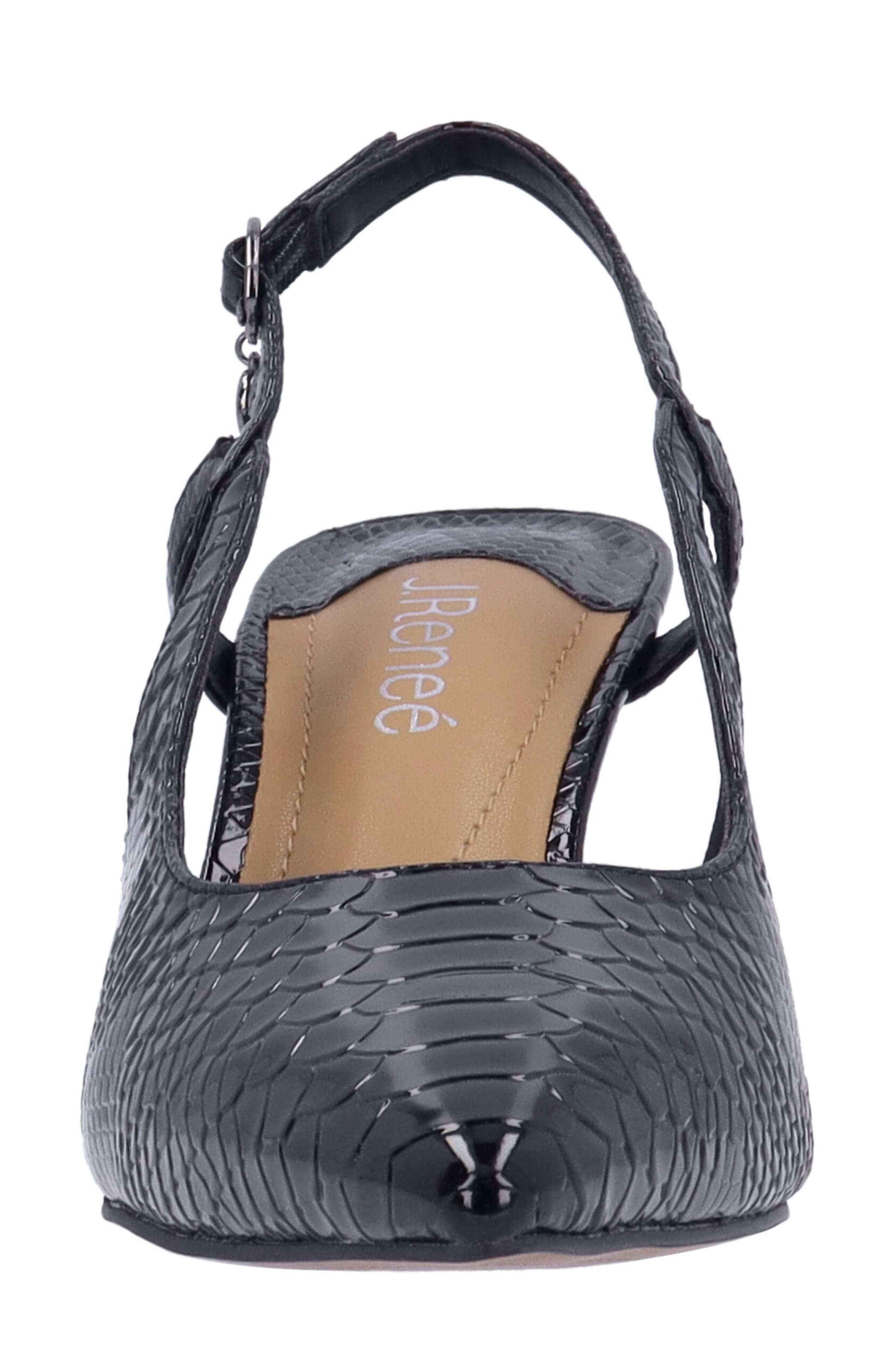 J. Reneé Tindra Pointed Toe Slingback Pump, Alternate, color, Black