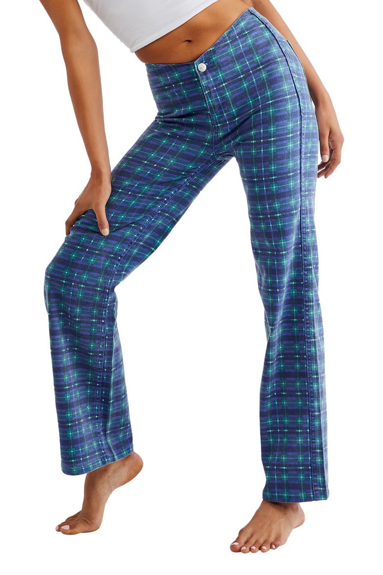Isla Print Straight Leg Jeans, Main, color, BLUE COMBO