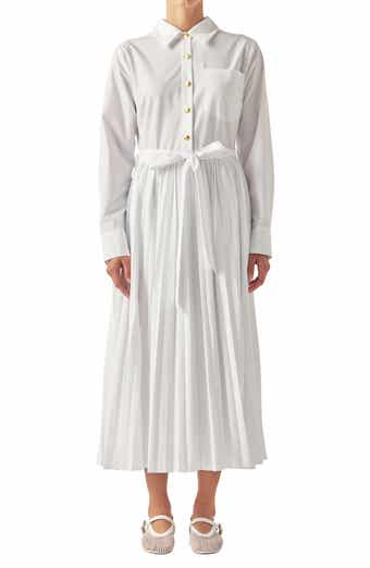 Sacai Thomas Mason Cotton Poplin & Wool Shirtdress | Nordstrom Sacai Thomas Mason Cotton Poplin & Wool Shirtdress | Nordstrom