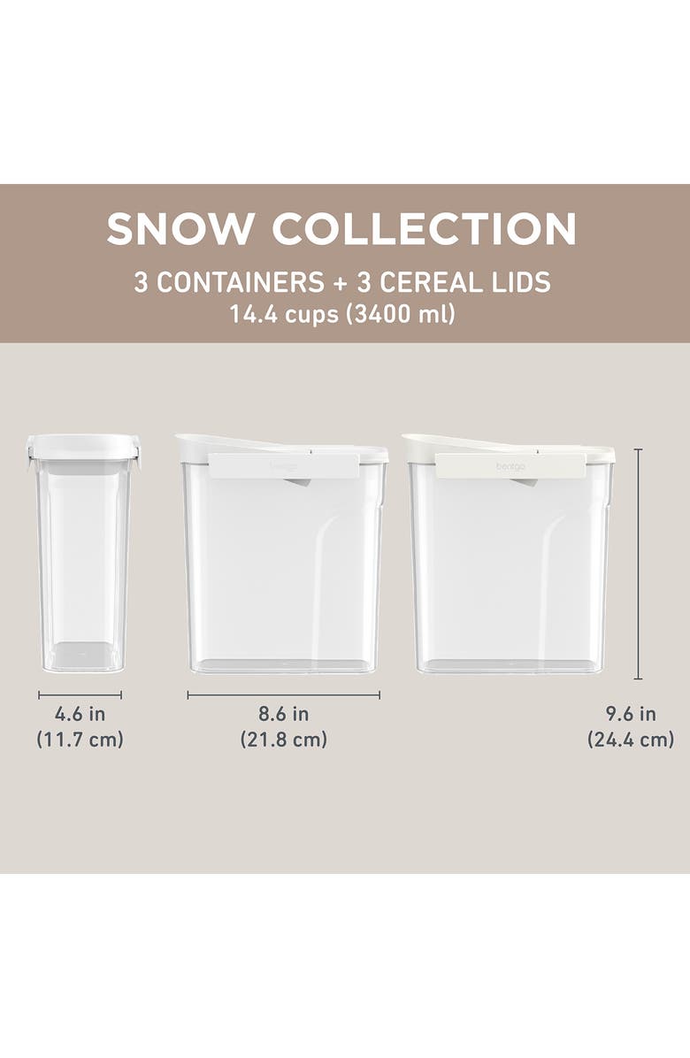 BENTGO 3-Piece Food Storage Container Set, Alternate, color, Snow
