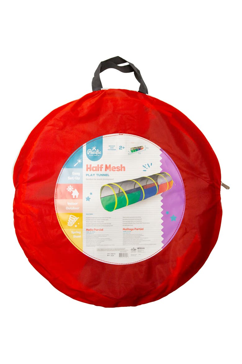 Half Mesh Play Tunnel, Alternate, color, MULTI