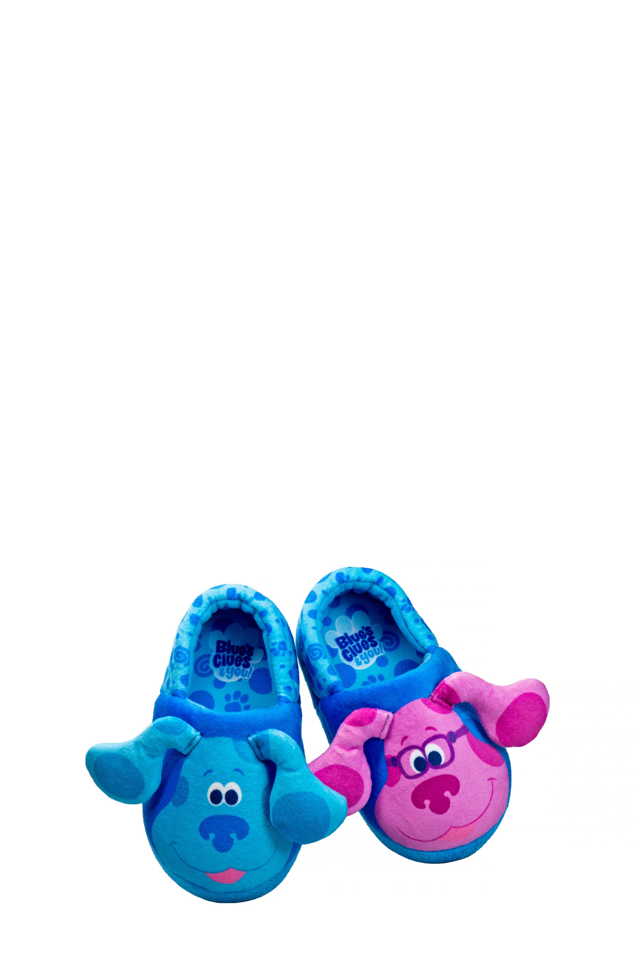 Kids' Blue's Clues Mismatched Slippers, Alternate, color, BLUE